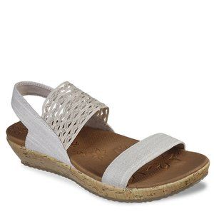 Skechers Luxe Foam Nude Slingback Sandals
